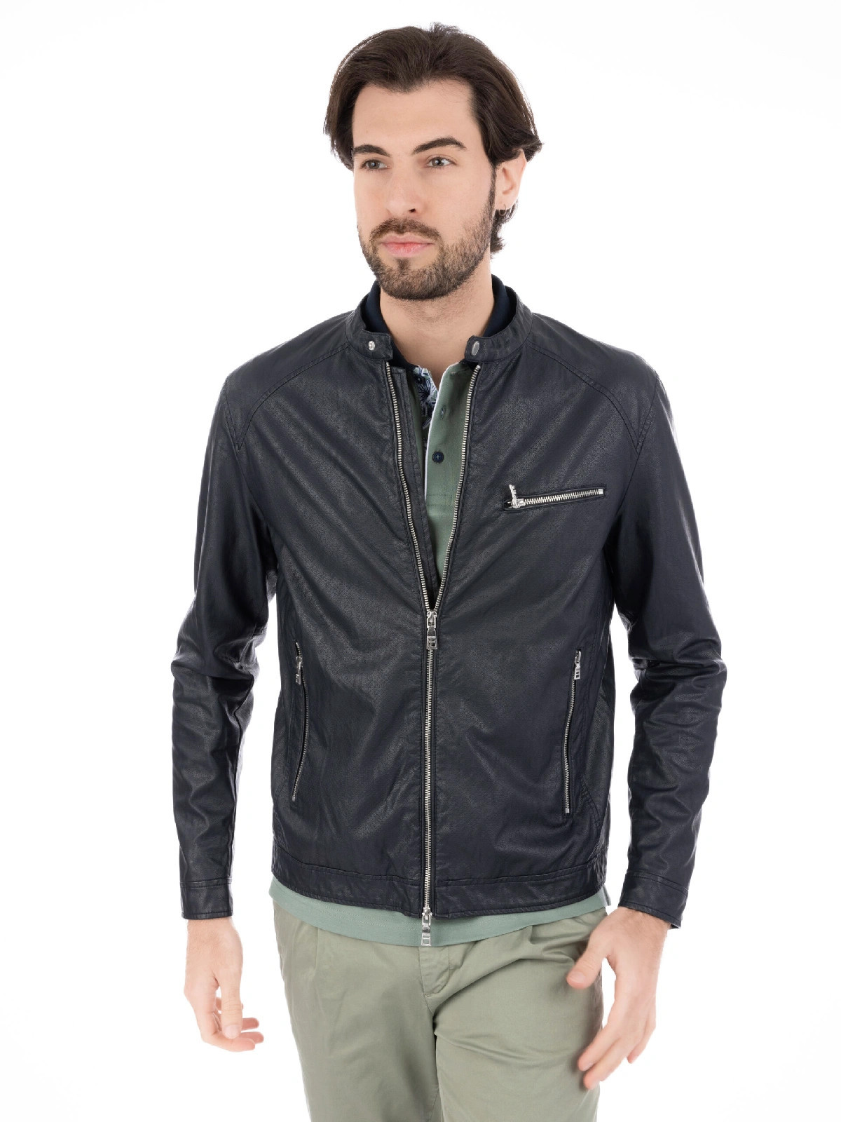 Chiodo eco pelle uomo SSEINSE