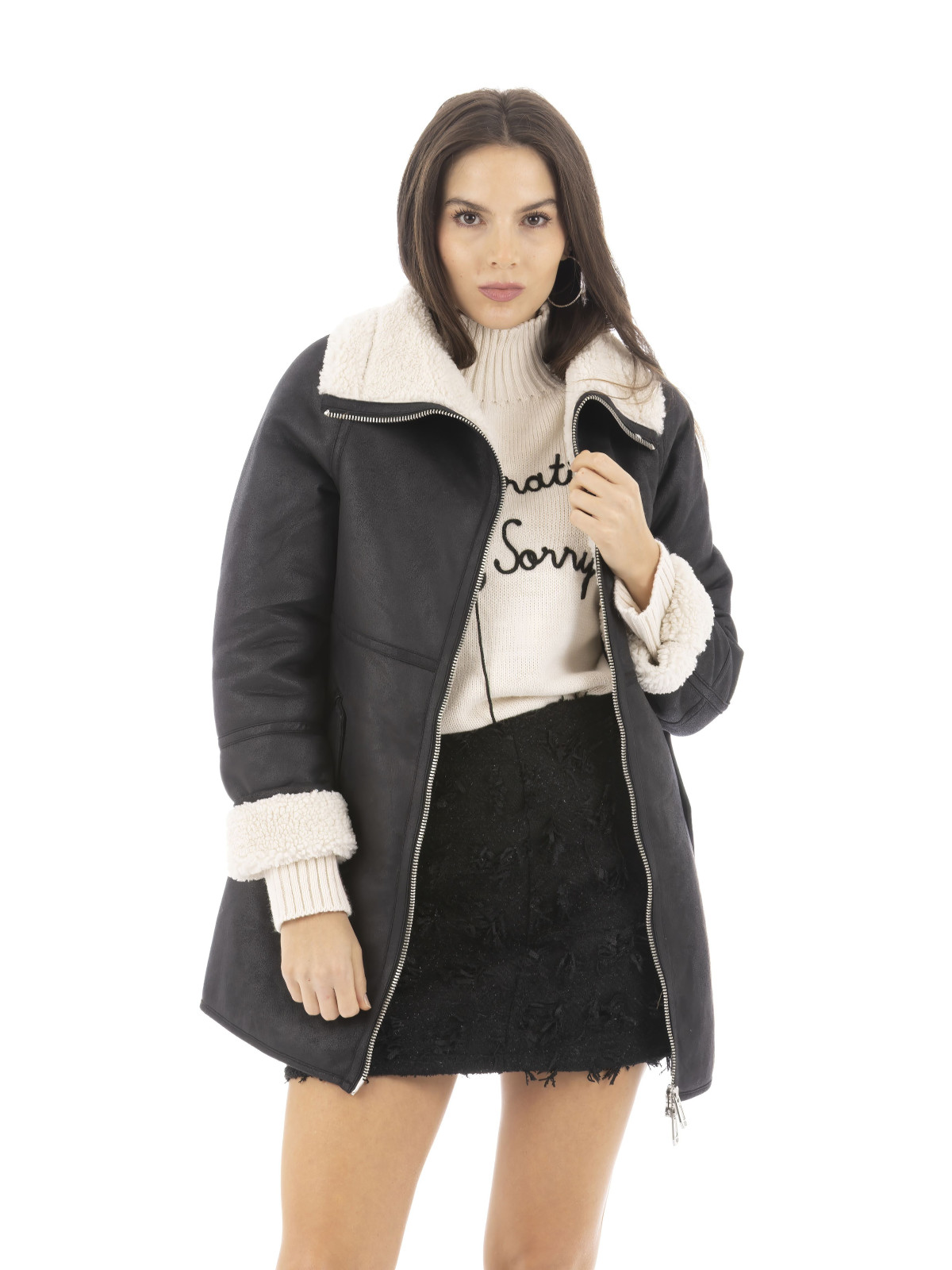 Giubbotto ecomontone nero STREET ONE