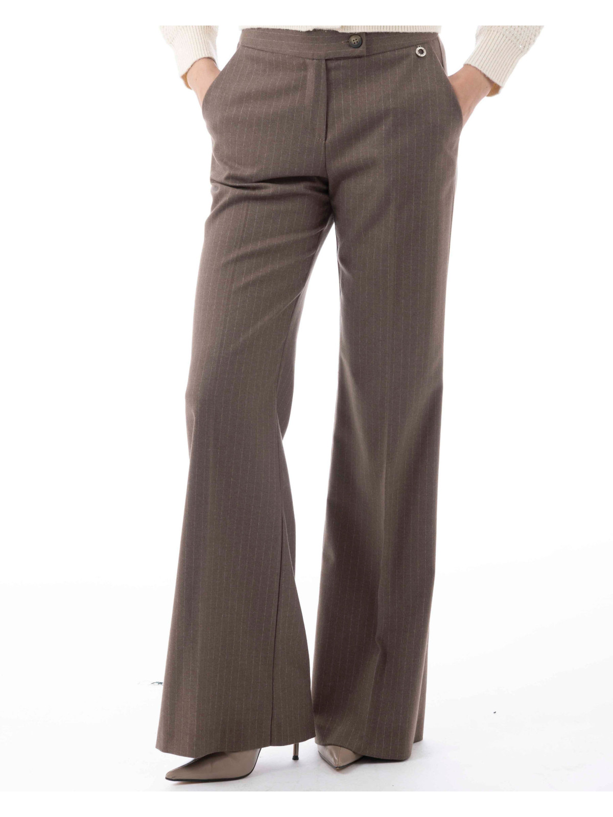 Pantalone donna  gessato ECO