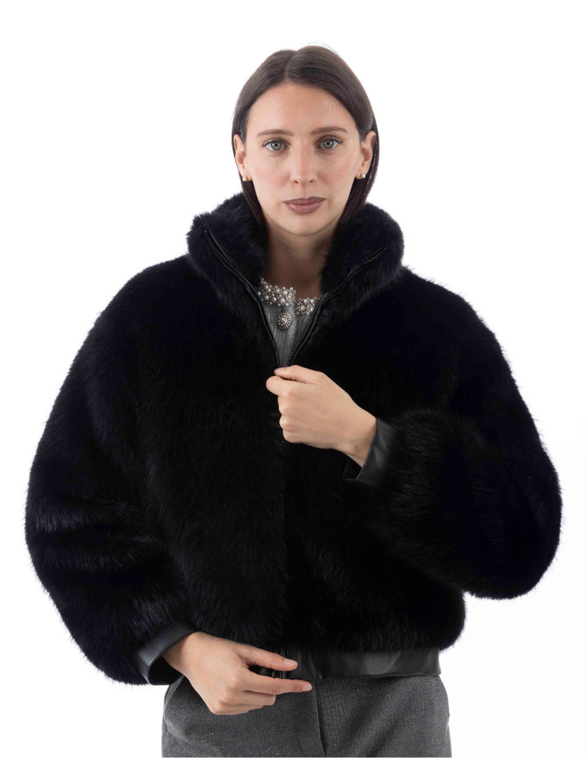 Giubbetto eco pelliccia donna  BLUE SHINE