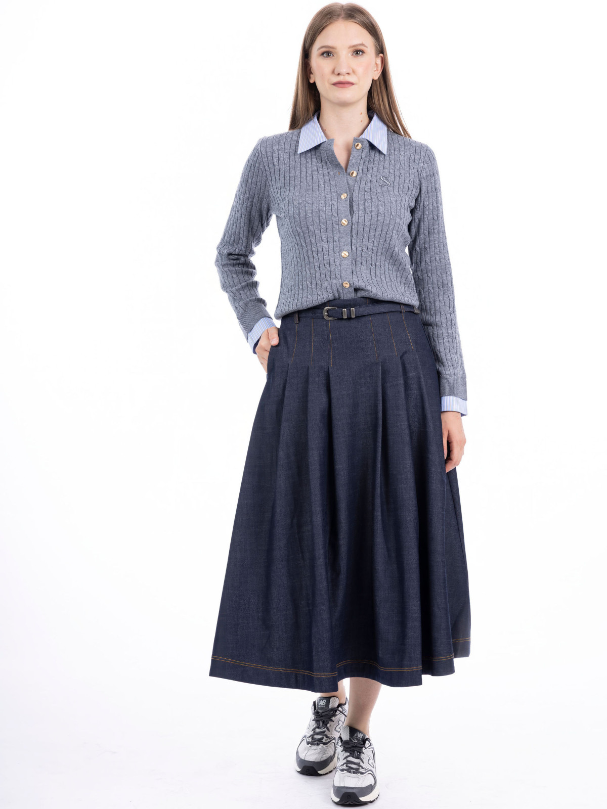 GONNA JEANS LONGUETTE PIEGHE