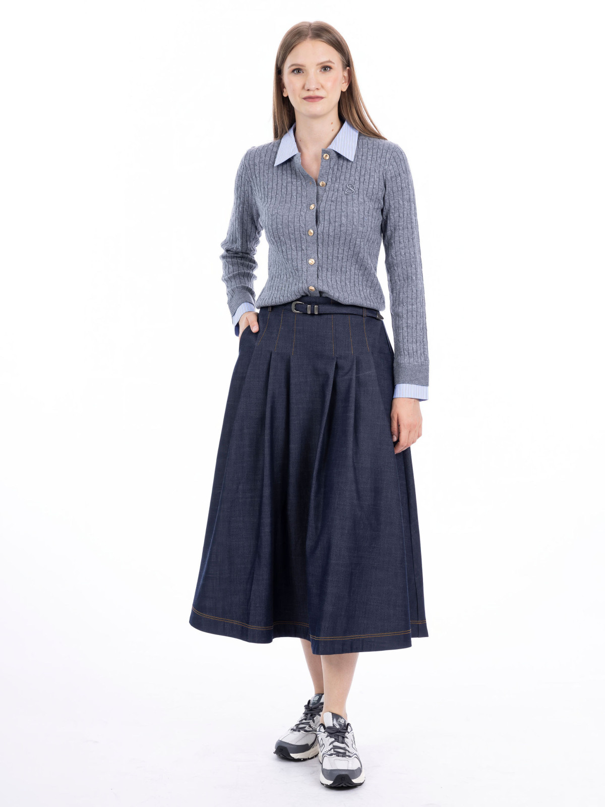 GONNA JEANS LONGUETTE PIEGHE