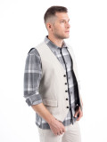GILET UOMO  VELLUTO RIGATO SEINSE