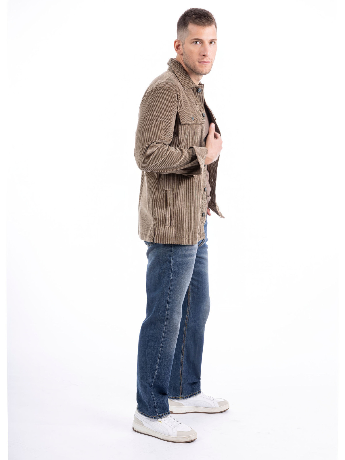 GIACCA CAMICIA UOMO VELLUTO RIGATO SEINSE